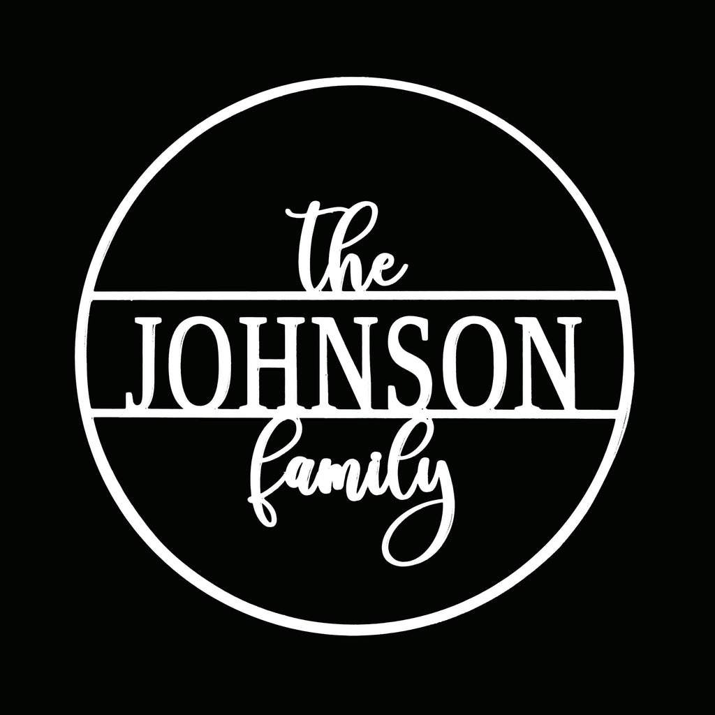 [COL] Chandler Family Sign - 4 Sizes - Personalized Circle Family Name Sign