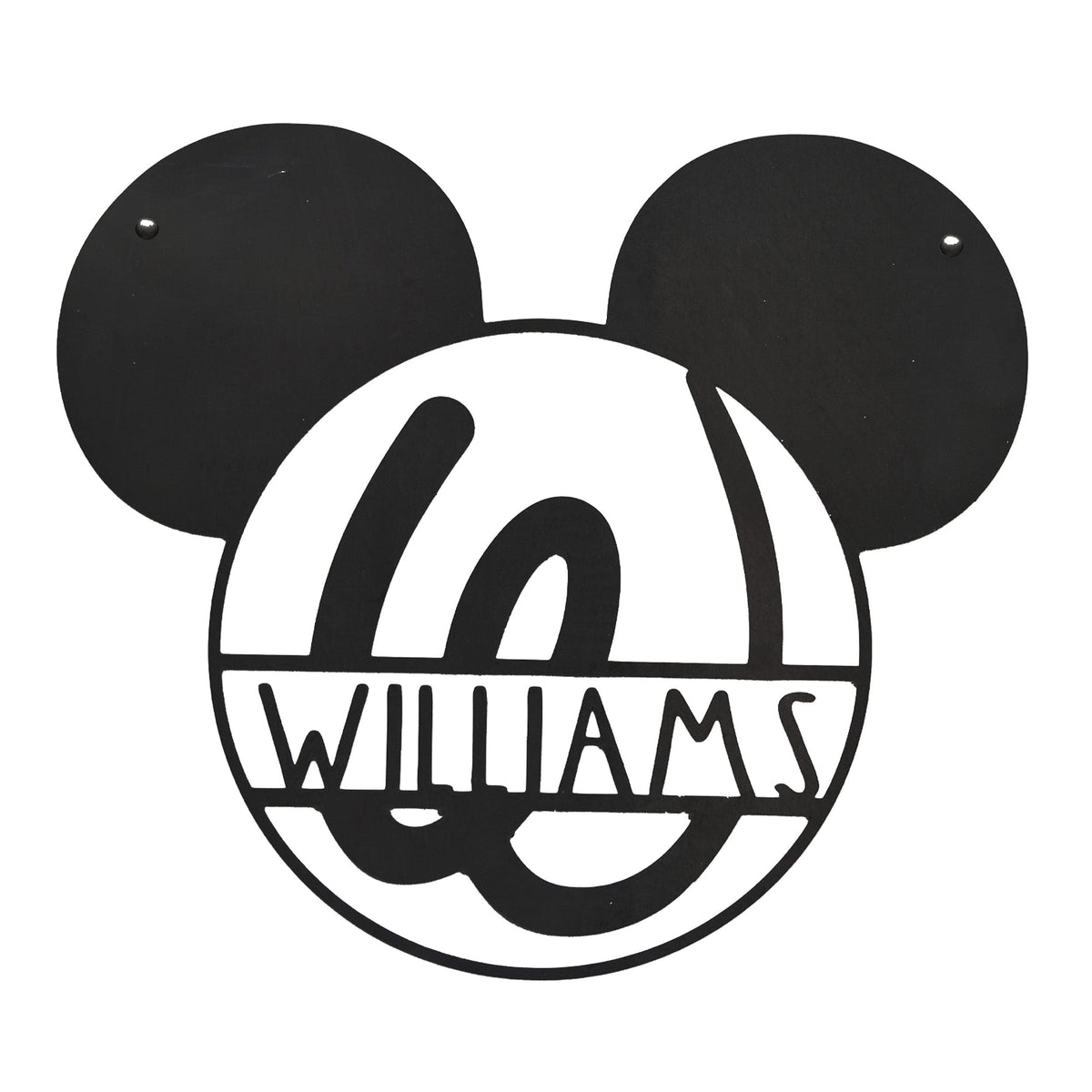 [COL] Mouse Ears and Castle Monogram - Personalized Name Sign For Kids Room