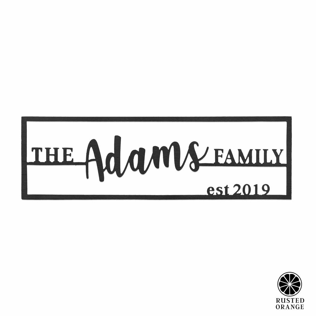 [COL] Family Name Plaque - Personalized Last Name Established Sign for Home