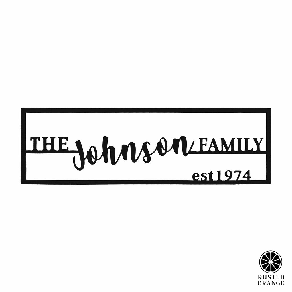 [COL] Family Name Plaque - Personalized Last Name Established Sign for Home