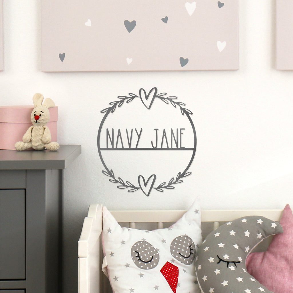 [COL] Flower Shop Collection - Personalized Family Custom Name Wall Sign for Wreath