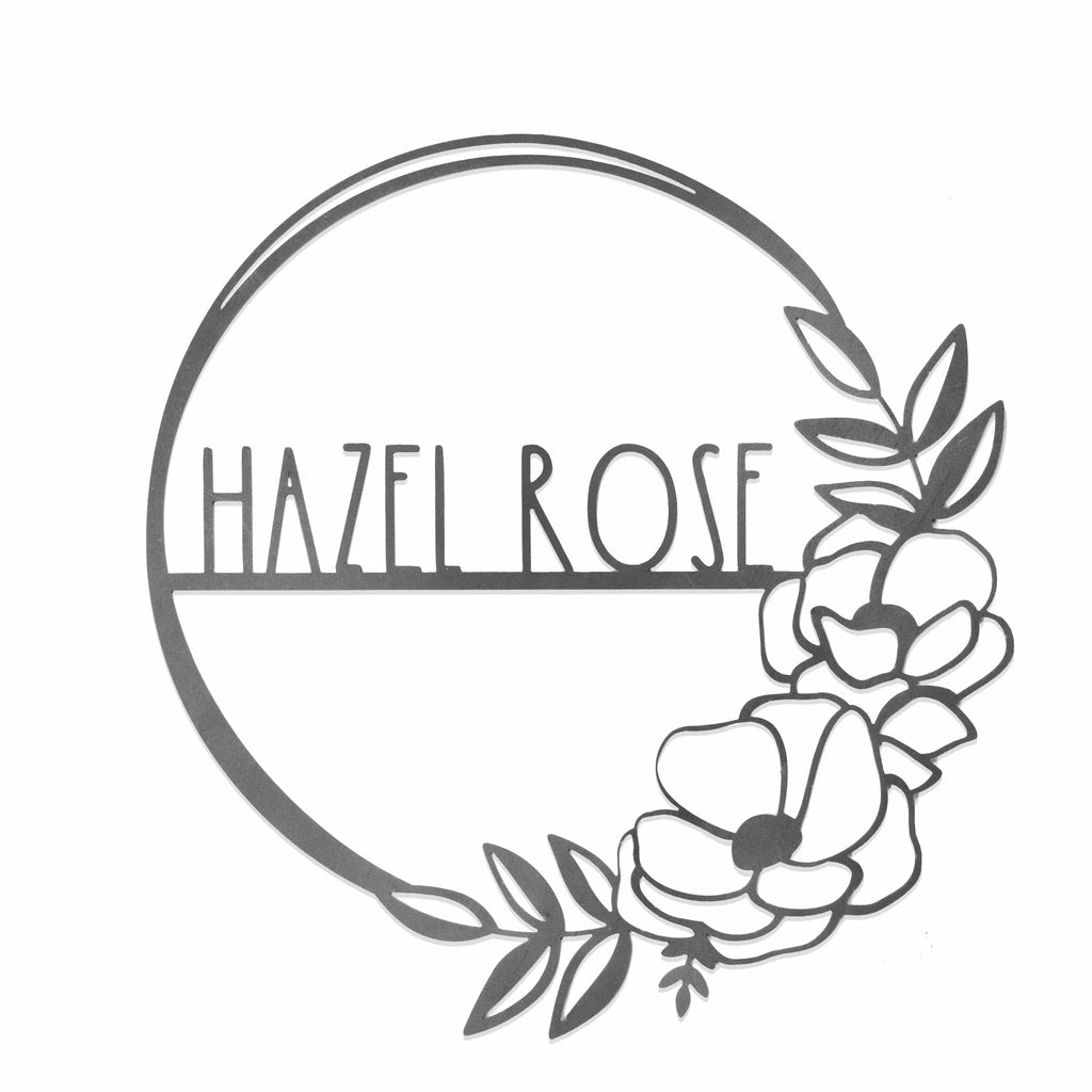 [COL] Flower Shop Collection - Personalized Family Custom Name Wall Sign for Wreath