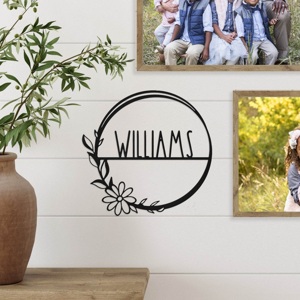 [COL] Flower Shop Collection - Personalized Family Custom Name Wall Sign for Wreath
