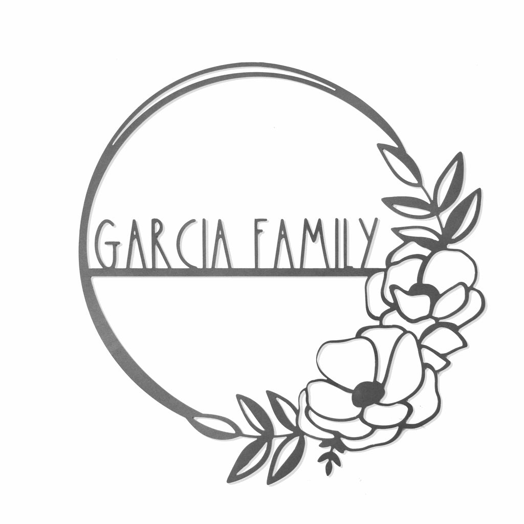 [COL] Flower Shop Collection - Personalized Family Custom Name Wall Sign for Wreath