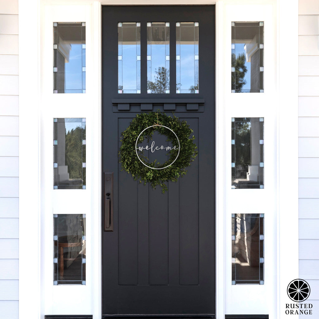 [COL] Welcome Circle Greeting - Welcome Home Outdoor Sign for Front Door
