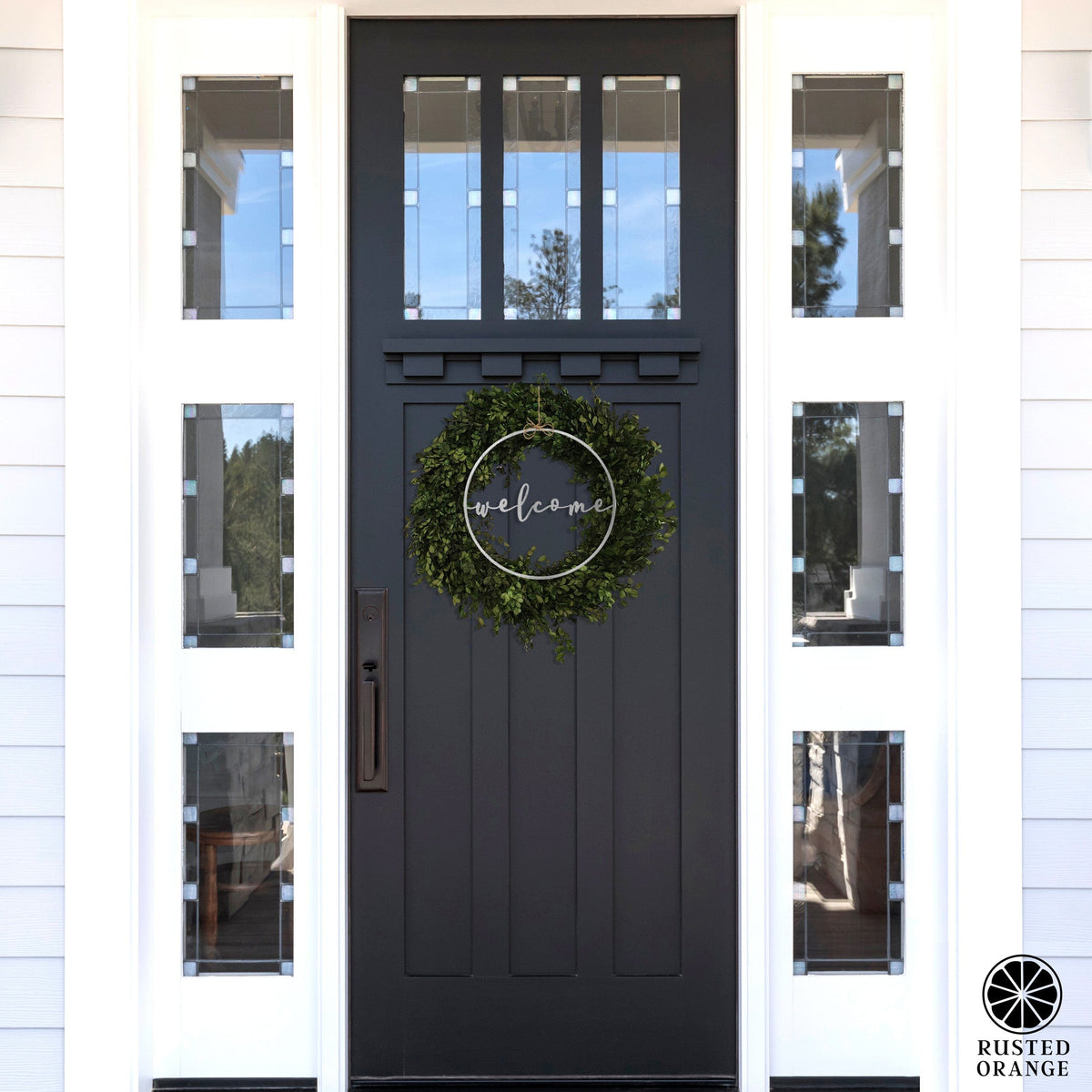 [COL] Welcome Circle Greeting - Welcome Home Outdoor Sign for Front Door