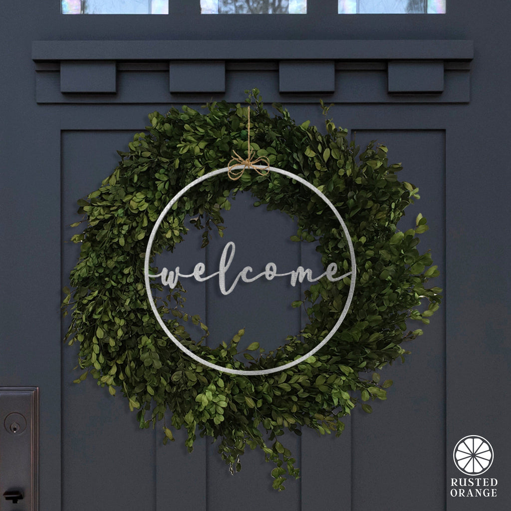 [COL] Welcome Circle Greeting - Welcome Home Outdoor Sign for Front Door
