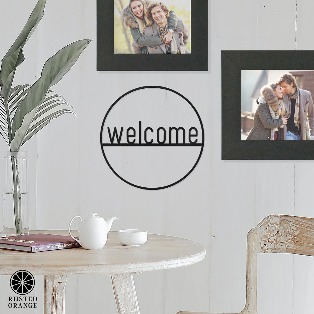 [COL] Welcome Circle Greeting - Welcome Home Outdoor Sign for Front Door