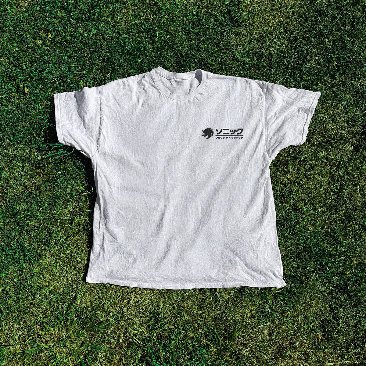 Faded Japanese 'Team Sonic' Promo Washed White Tee