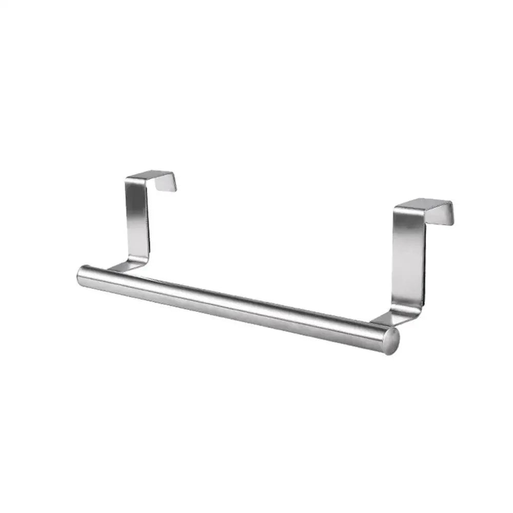 Towel Rack Over Door Towel Bar Hanging Holder Stainless Steel Bathroom Kitchen Cabinet Towel Rag Rack Shelf Hanger Tool Gadget