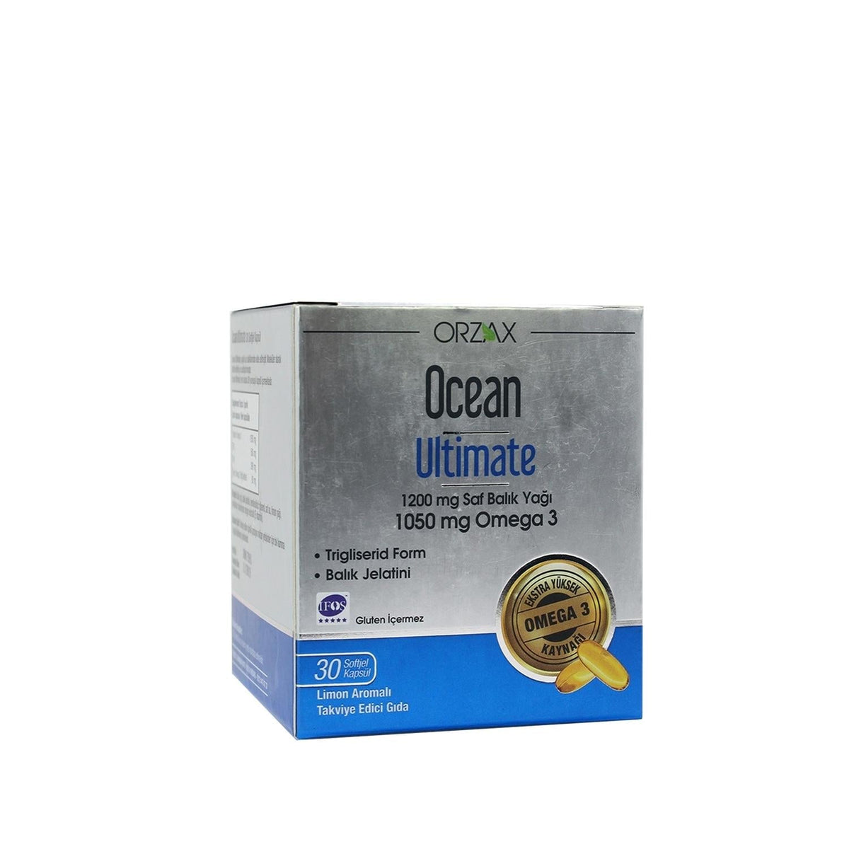 Orzax Omega-3 Dietary Supplement - Fish Oil Capsules with EPA & DHA, Gluten-Free & Non-GMO - Supports Heart Health & Cognitive Function