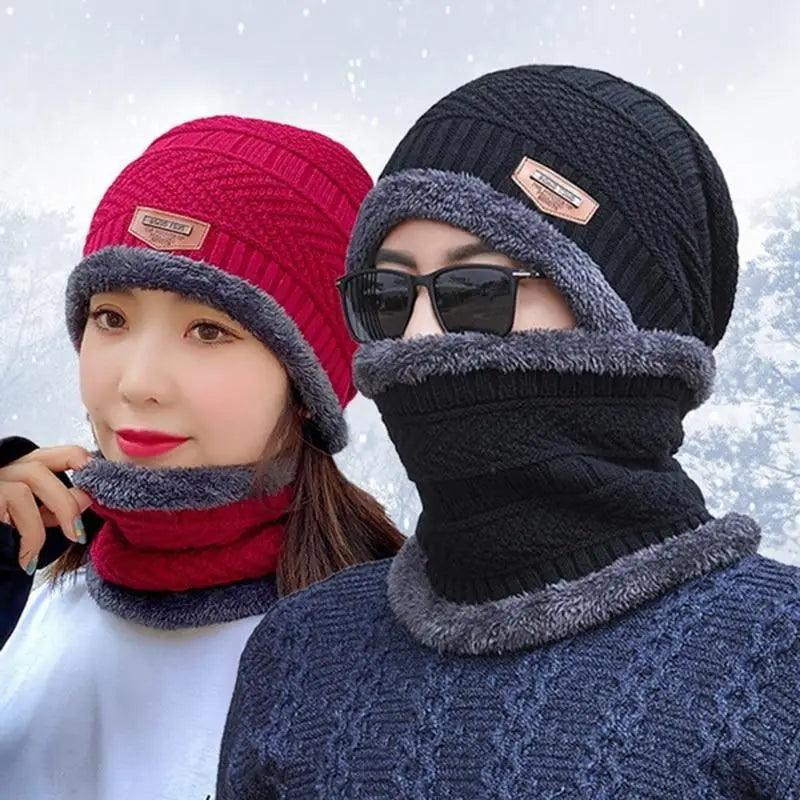 Unisex Winter Scarf Warm Beanies Breathable Hats One Size For Boys Modern Design Cap And Scarf Sets