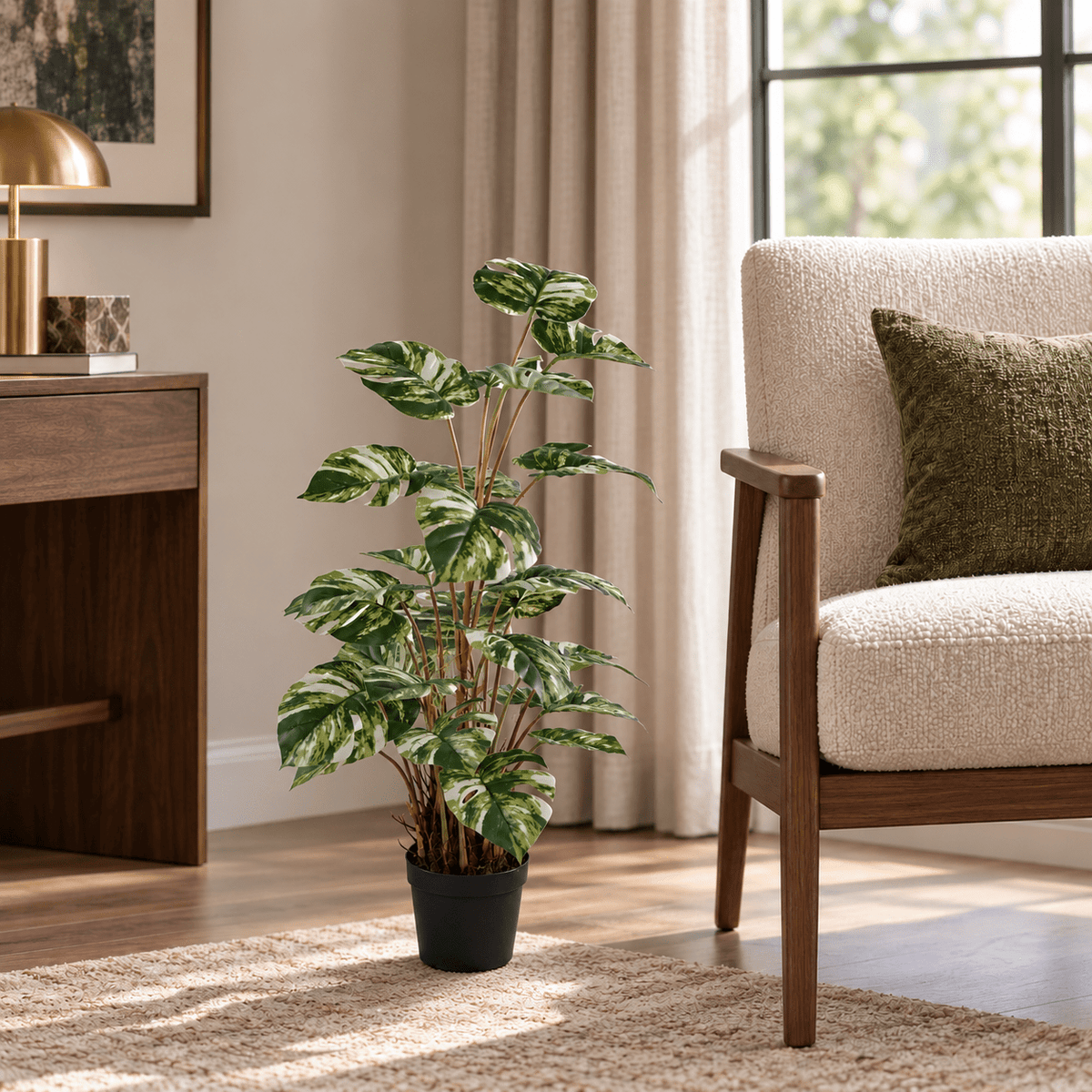 Monstera Deliciosa Artificial Tree 35.4in