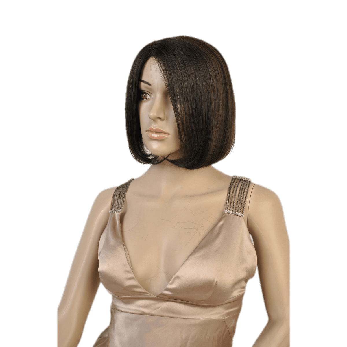VIP Extensions Majestic Dark Brown Straight Bob Virgin Human Hair Full Lace Wig