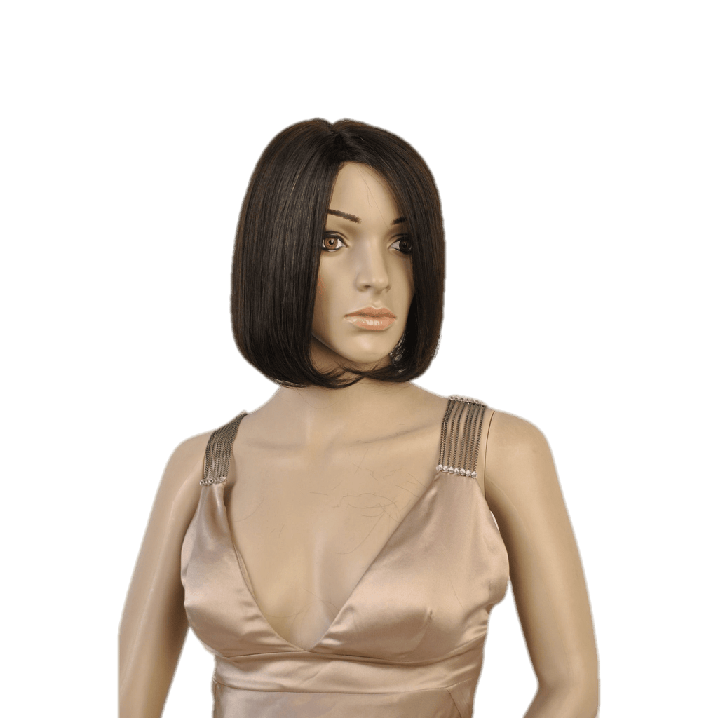 VIP Extensions Majestic Dark Brown Straight Bob Virgin Human Hair Full Lace Wig