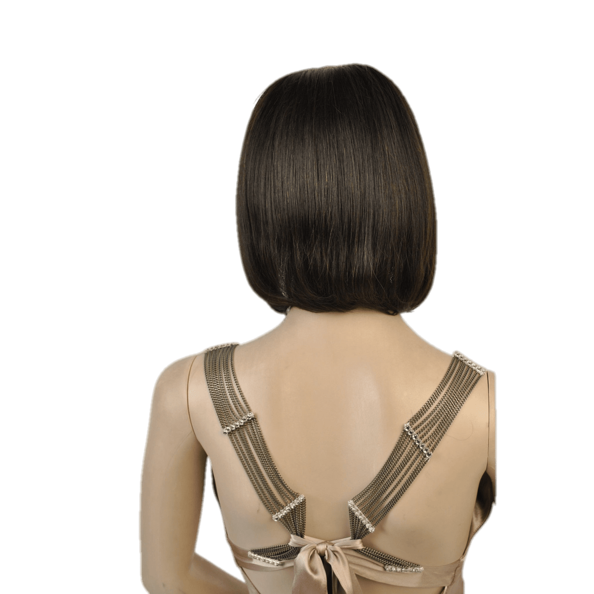 VIP Extensions Majestic Dark Brown Straight Bob Virgin Human Hair Full Lace Wig
